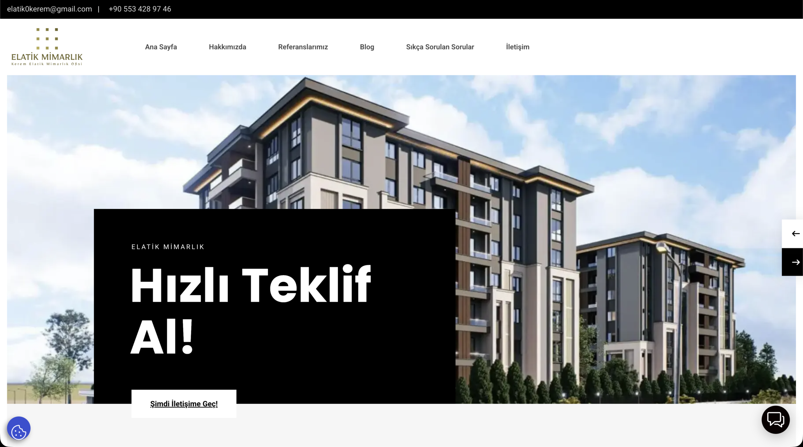 Elatik Mimarlık proje ekranı